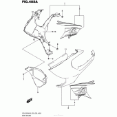 Схема узла: Передний боковой обтекатель для Suzuki GSX1300 Hayabusa