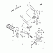 Схема вузла: Left knuckle cover для Suzuki DR350