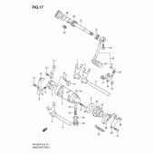 Схема узла: Копирный вал & Вилки & Вал переключения для Suzuki RV125