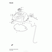 Схема узла: Топливный бак (E33) для Suzuki GSX-R750