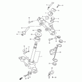 Схема вузла: Рульова траверса (Model k1/model k2 p9) для Suzuki DR200 DR200SE
