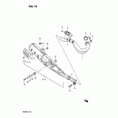 Схема узла: Выхлопная система для Suzuki DR200 DR200