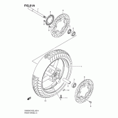 Схема вузла: Переднє колесо (Sv650ak7/uak7/sak7/suak7) для Suzuki SV650