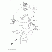 Схема узла: Топливный бак (Model k2/k3) для Suzuki GSX750 Katana