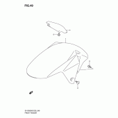 Схема узла: Переднее крыло для Suzuki SV1000