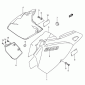 Схема вузла: Бічні панелі (Model k1/k2) для Suzuki DR-Z400 DR-Z400E