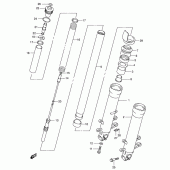 Схема вузла: Передня вилка для Suzuki GSX-R600