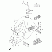 Схема узла: Топливный бак (Model r/s/t) для Suzuki DR350
