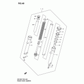 Схема узла: Передняя вилка для Suzuki GZ125 Marauder
