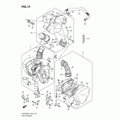 Схема узла: Воздушный фильтр для Suzuki VLR1800 Intruder C1800R/ Boulevard C109R