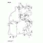 Схема вузла: Патрубок системи охолодження Suzuki VLR1800 Intruder C1800R/ Boulevard C109R