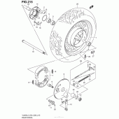 Схема вузла: Заднє колесо (Vl800Cl3 E03) для Suzuki VL800 Boulevard C50C