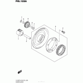 Схема вузла: Привід стартера Suzuki VL1500 Boulevard C90T