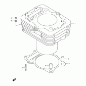 Схема вузла: Циліндр для Suzuki DR350