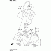 Схема узла: Топливный бак для Suzuki DR-Z125 DR-Z125