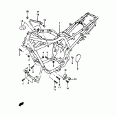Схема вузла: Рама (Gsf1200t/st/v/sv) для Suzuki GSF1200 Bandit