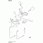 Схема вузла: Кермо & Тросики (Uh200Al4 P28) для Suzuki UH200 Burgman