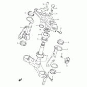 Схема узла: Рулевая траверса для Suzuki GS500