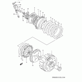 Схема вузла: Зчеплення (Model r/s) для Suzuki DR650 DR650S