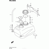 Схема узла: Топливный бак (Uh200Al6 P28) для Suzuki UH200 Burgman