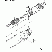 Схема вузла: Електричний стартер для Suzuki GS1000