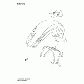 Схема вузла: Переднє крило (Vl800ck8) для Suzuki VL800 Boulevard C50T