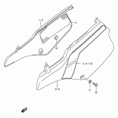 Схема вузла: Бічні панелі (Model k) для Suzuki TS125