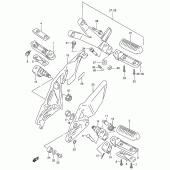 Схема вузла: Підніжки для Suzuki RF900