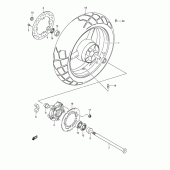 Схема вузла: Заднє колесо Suzuki DL650 V-Strom