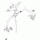 Схема вузла: Система індукції повітря для Suzuki DL1000 V-Strom