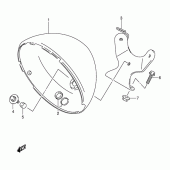 Схема вузла: Кожух фари (Model k1/k2/k3/k4) для Suzuki VL800 Intruder Volusia