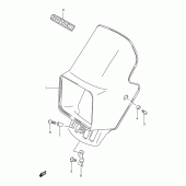 Схема вузла: Накладка фари (Model x/y) для Suzuki DR125