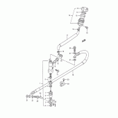 Схема вузла: Задній гальмівний циліндр для Suzuki RM250