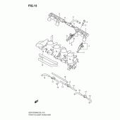 Схема узла: Топливная рейка & Инжектор для Suzuki GSX-R750