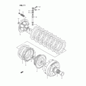 Схема вузла: Зчеплення (Model p) для Suzuki RMX250