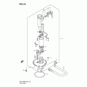 Схема узла: Топливный насос для Suzuki GSX1400