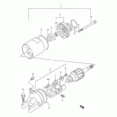 Схема вузла: Електричний стартер для Suzuki GSX750 Katana