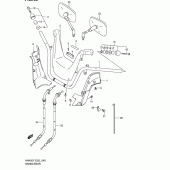 Схема вузла: Кермо & Тросики (Model x/y) для Suzuki AN400 Burgman (EU analogue of SkyWave)