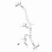 Схема вузла: Передній гальмівний шланг Suzuki UH150 Burgman
