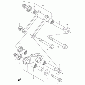 Схема вузла: Важіль прогресії для Suzuki TS125