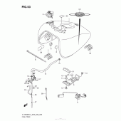 Схема вузла: Паливний бак (Vl1500Btl3 E28) для Suzuki VL1500 Boulevard C90T BOSS