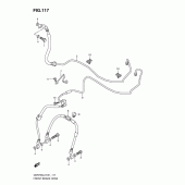 Схема узла: Передний тормозной шланг (Gsr750auel2 e21) для Suzuki GSR750