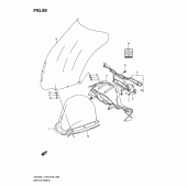 Схема вузла: Приладова панель (An400al1 e33) для Suzuki AN400 Burgman (EU analogue of SkyWave)
