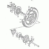 Схема узла: Заднее колесо (Gsx750et,  gsx750ex) для Suzuki GSX750