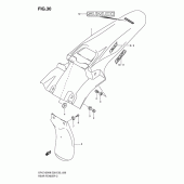 Схема вузла: Заднє крило Suzuki DR-Z125 DR-Z125L
