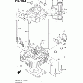 Схема узла: Головка цилиндра для Suzuki DR-Z125 DR-Z125