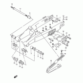 Схема вузла: Задній важіль підвіски (Model m/n) для Suzuki RMX250