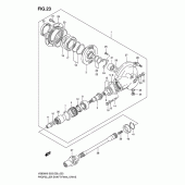 Схема узла: Редуктор & Карданный вал для Suzuki VS800 Boulevard S50