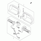 Схема вузла: Захист рук (Опція) (Model y/k1/k2 opt) для Suzuki AN400 Burgman (EU analogue of SkyWave)
