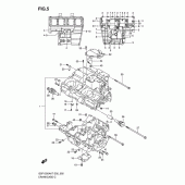 Схема вузла: Картер двигуна для Suzuki GSF1250 Bandit